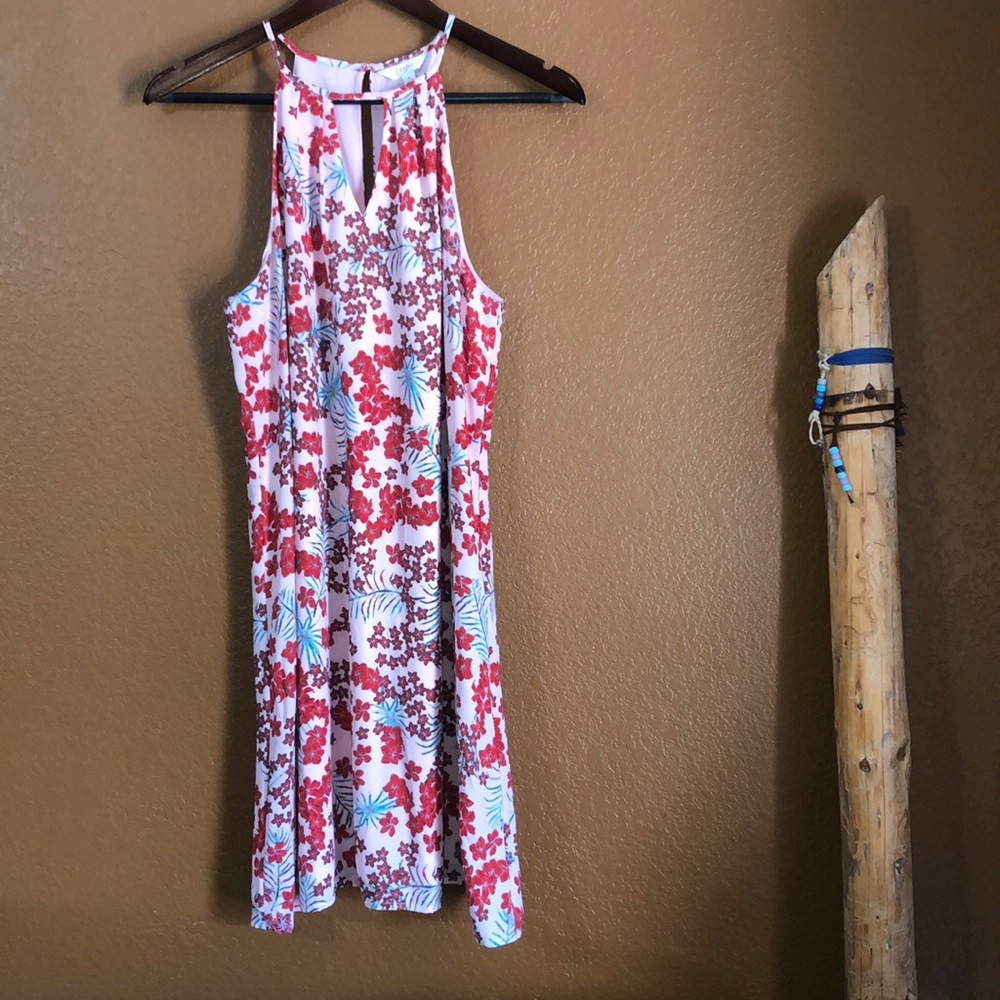 Candies Pink & Red Floral Tunic Dress- Medium - Picture 2 of 8